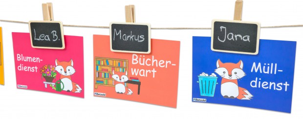 Klassendienst-Kärtchen