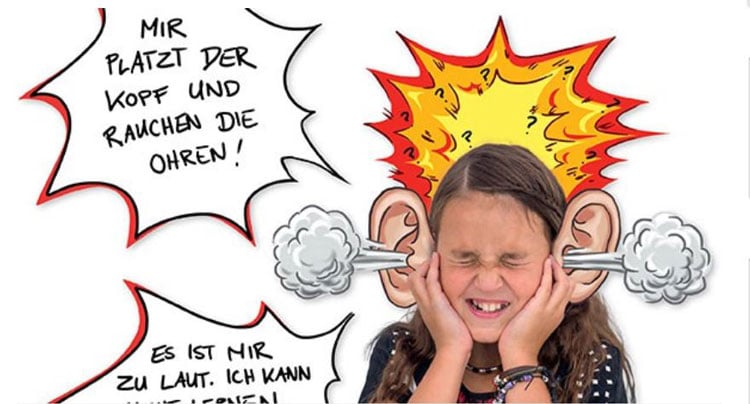 Lärm-Skizze mit Kind