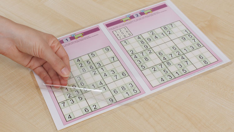 Laminiertes Sudoku