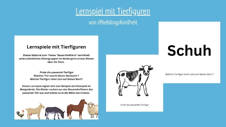 Spielen: Kreisspiel - Bauernhoftiere