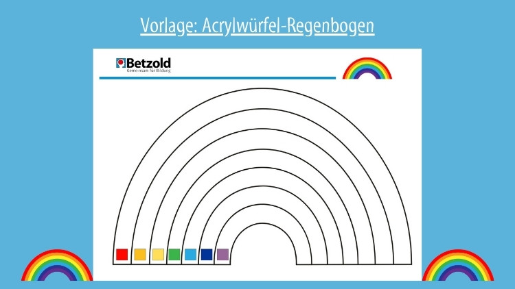 Vorlage: Acrylwürfel-Regenbogen