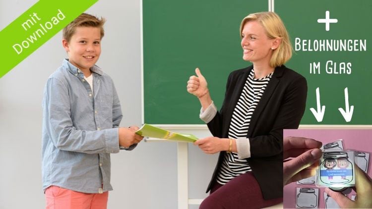 Lehrerin lobt Schüler