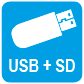  USB + SD