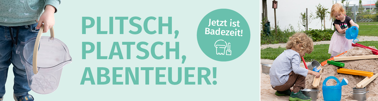 Kinder spielen mit Wasser
